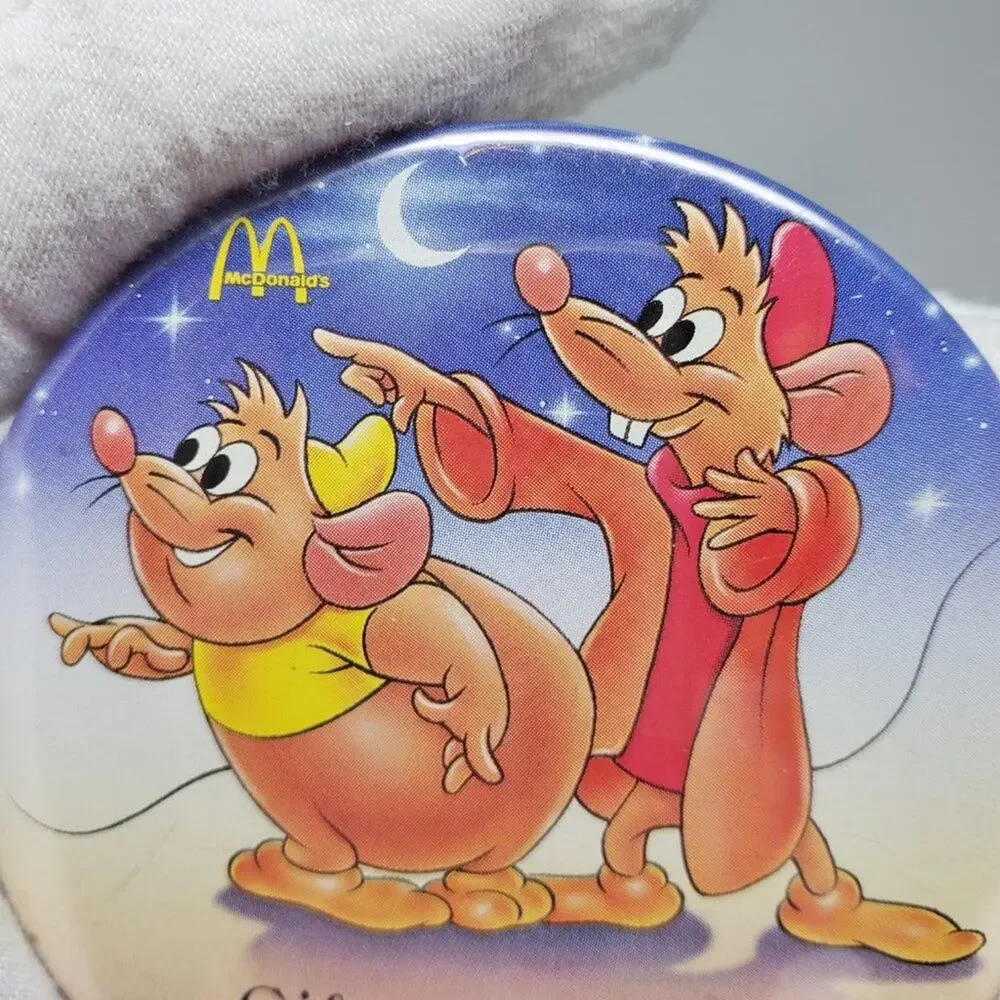 Disney X McDonald's Cinderella Vintage 80s Button